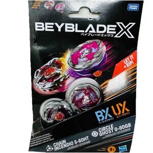 Beyblade X Chain‎ Incendio 5-60HT & Circle Ghost 0-80GB Dual Pack Set